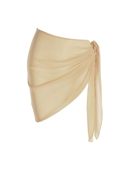 

chiffon knot side cover up skirt m9yd#, White;black