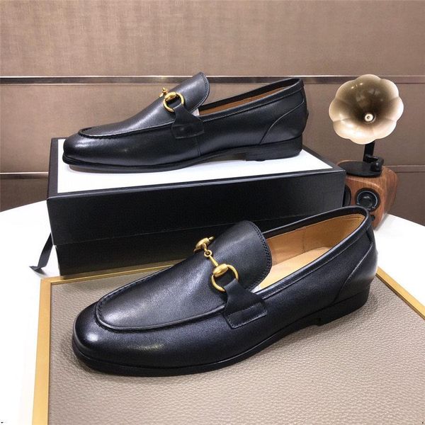 

g9 new designer cowhide personality pointed toe shoes luxury breathable british leather shoes iron head men's shoe gift 11, Black