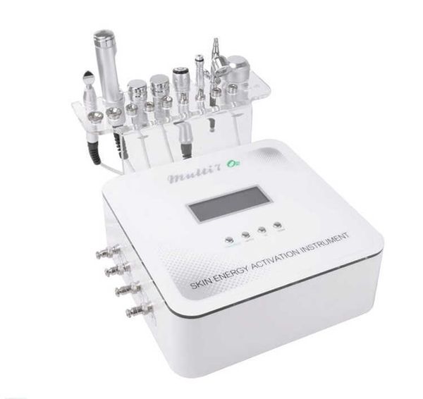 

multi-functional beauty equipment 7 in 1 diamond microdermabrasion mesotherapy electroporati on beauty devicemicrocurrent face lift machine, Black;white