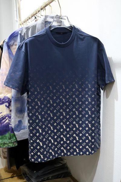 maglietta Lvity Oblique stampa T-shirt manica corta Top Sell Felpa con cappuccio tendenza in puro cotone di alta qualità Moda Uomo Magliette Abbigliamento Lettere ricamate