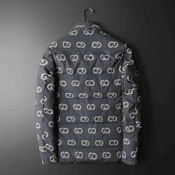 

fashion new men's down jacket luxury brand designer wholesale winter suit collar lapel, Black