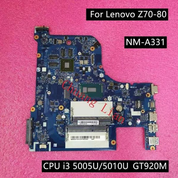Материнские платы NM-A331 для материнской платы ноутбука Lenovo Z70-80 с CPU I3 5005U/5010U GT920M 2G DDR3 100% полностью испытанные мотеренные платы