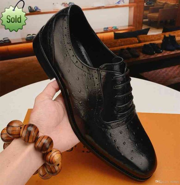 

luxury brand shoes men shoes genuine leather pointed toe tassel formal dress rivet loafers casual brogue flats x710, Black