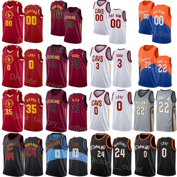 Basket serigrafato Maglia Lauri Markkanen 24 Kevin Love 0 Isaac Okoro 35 Dean Wade 32 Caris LeVert 3 Rajon Rondo 1 Damyean Dotson 21