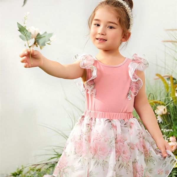 

sheen little girl's printed mesh ruffle and skirt she, White