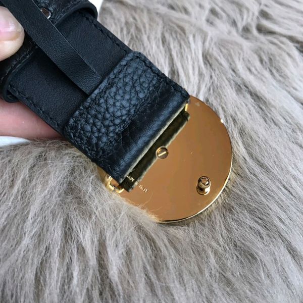 

men black leather round gold buckle belt designer belts/casual jeans leather belts fashion classic style 40mm width, Black;brown