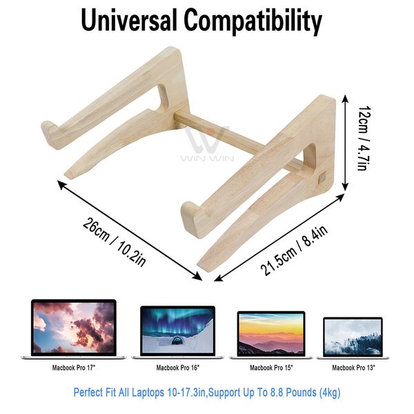 Деревянный компьютерный держатель пользовательского интерфейса, изготовленный из натурального дерева. Маленькая портативная многофункциональная подставка для компьютерных ноутбуков для удержания подставки