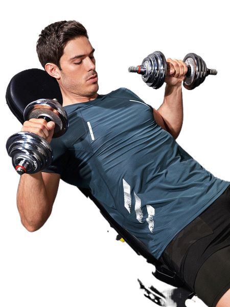 

men reflective detail sports tee 61sr#, White;black