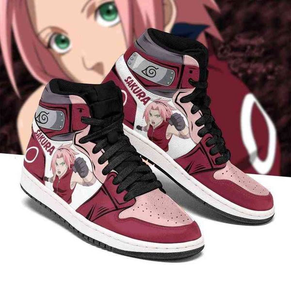 

sakura haruno shoes symbol costume anime sneakers, Black