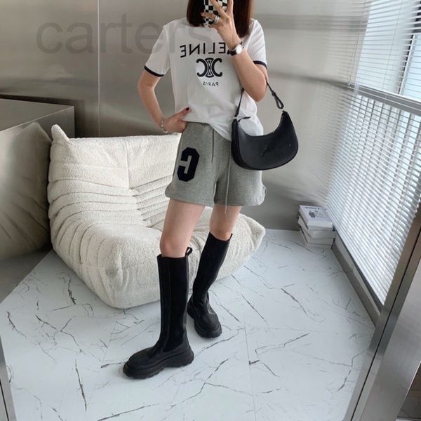 

women's shorts designer ce lin 22 spring and summer new high version pure cotton leisure sports c letter versatile age reducing pants e, White;black