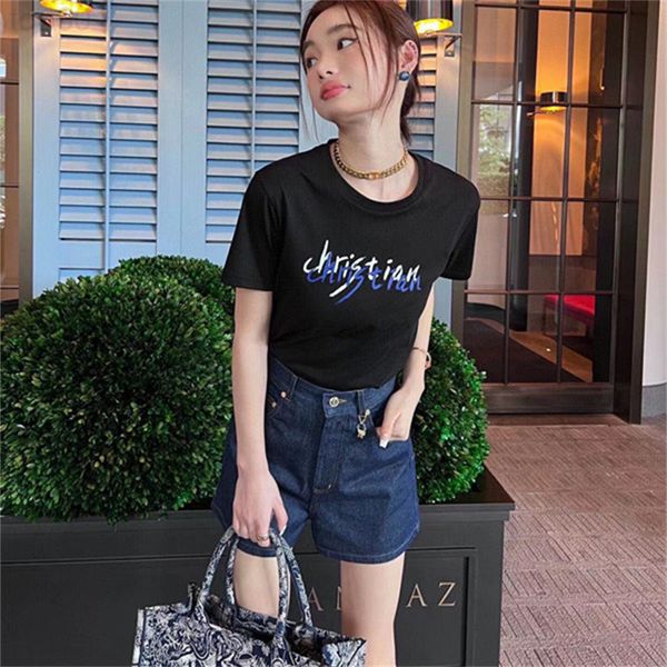 

women's t-shirt designer d family t-shirt and wo same letter printed short sleeve t-shirt 22 european goods ins wo kpmb, White