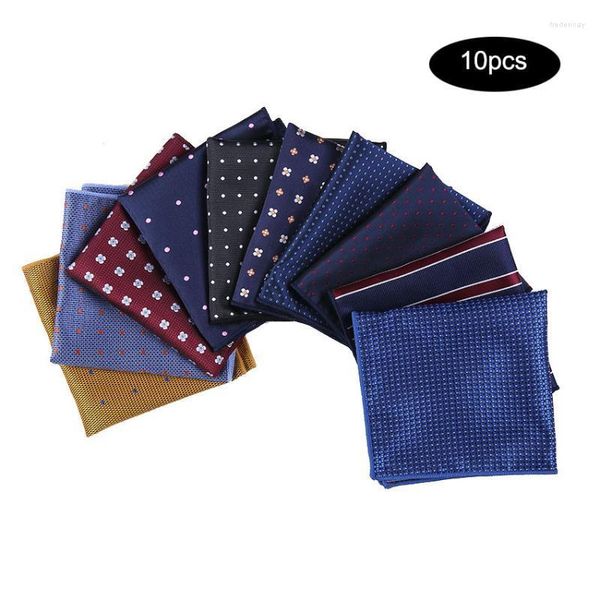 Laço laços 10pcs terno bolso de bolso de cetim de cetim Toalha de peito Toços de lenço Festa de casamento Fred22