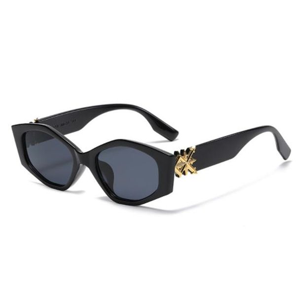 Schwarze Persönlichkeit Cat-Eye-Sonnenbrille für Damen Modemarkenbrille UV400 Freizeit-Visierbrille für Herren im Großhandel
