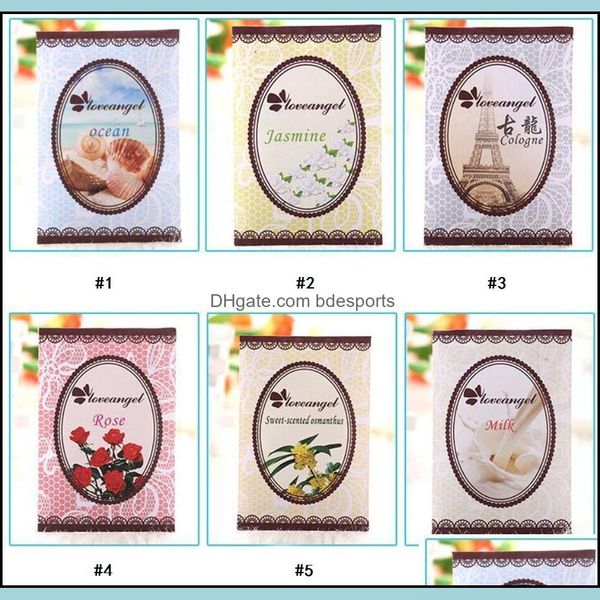 Sachet Bags Home Fragrances Decor Garden New Natural MtiFunctional Air Freshener For Homes Car Mini Scent Bag Different Rose Lemon Violet