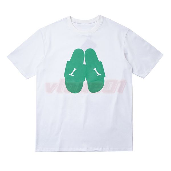 Sommer Neue Männer Und Frauen T Shirt Mode Kurzarm Schwarz Weiß T-shirts Paare Green Slipper Drucken Tops Asiatische größe