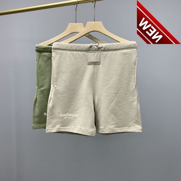 

50% off discount 2022 summer new fog ess letter printed couple terry casual loose leather label shorts, White;black