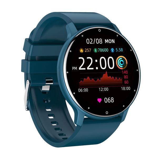 

electronic watch zl02d smart bracelet information reminder touch screen heart rate blood oxygen intelligence, Silver