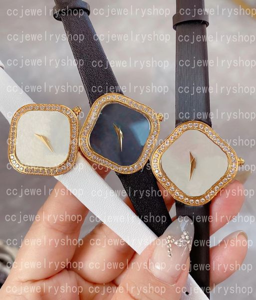 

5a classic four leaf clover diamond women's watches bling watch sets adjustable bracelet gift for women mothers unique gifts sisters, Slivery;golden