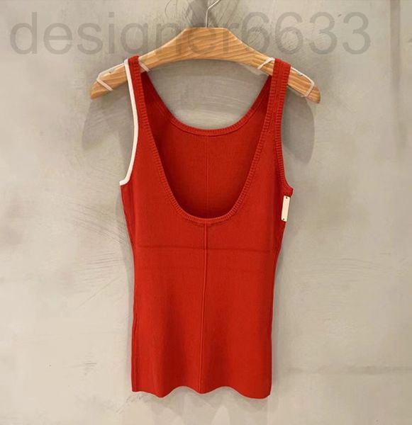

women's tanks & camis designer 22 spring and summer fashion slim red knitted suspender vest women's sleeveless bottom ufsw, White