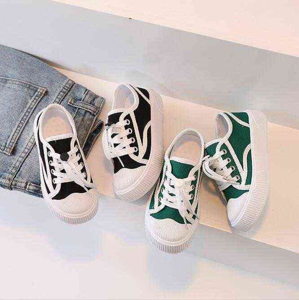 

2022 spring new children canvas shoes girls sneakers breathable spring fashion kids shoes for boys casual sport shoes student g220517, Black;red