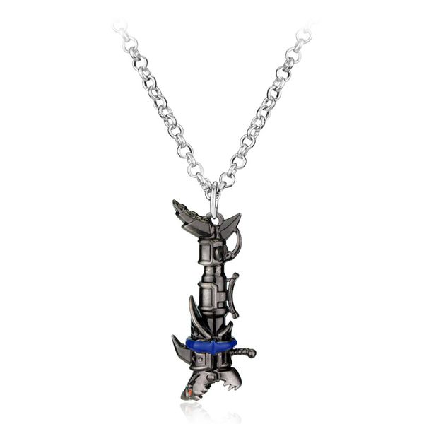 Jinx Colar Pingente Cadeia Anime Arcano em pó de cosplay Jóias de jóias para pescoço Presente de renda masculino Men metal punk colar