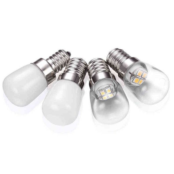2pcs E14 LED lampadina per frigorifero 2W luce per frigorifero AC220V lampadina in vetro 2835 SMD lampada per mais per congelatore macchina da cucire illuminazione H220428