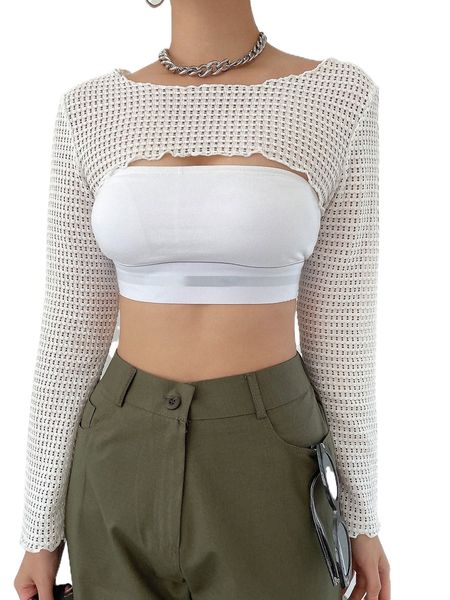 

dazy solid super crop without tube y29g#, White