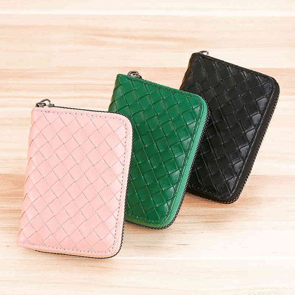 

designer leather long card mini wallet woman mens real pickup men and women exquisite highgrade certificate bag large capacity anti magnetic, Red;black