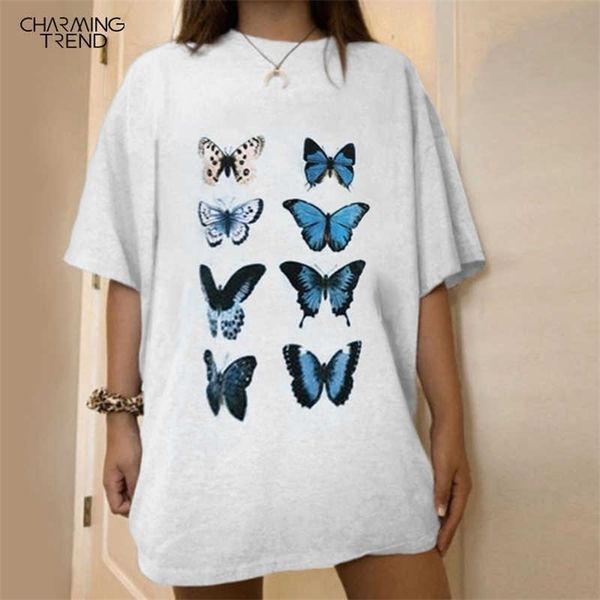 

fashions summer t shirt women graphic tees shirt femme ins oversize streetwear women's tshirt 210702, White