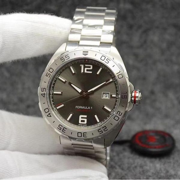 

men's multi-functional mechanical watch quality 316l stainless steel watchband waterproof design aa high-grade watch wholesale 44mm, Slivery;brown