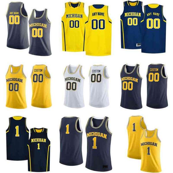 Редкие майки Michigan Wolverines Jerseys Zavier Simpson Jersey Rico Ozuna-Harrison Teske Wagner Wilson Mens College Баскетбол изготовлена ​​на заказ