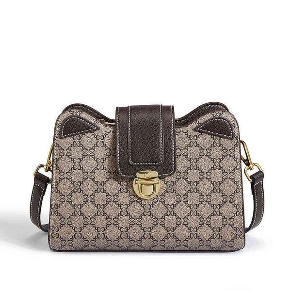 

handbag haodun bag women's new light luxury printing bucket bag multi compartment messenger versatile shoulder bag women's small
