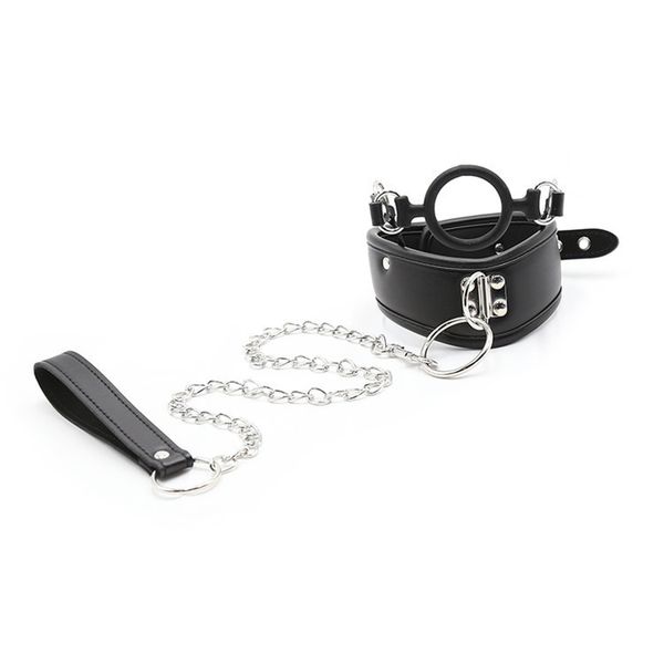 Sexy Halsband aus Leder mit Leine und Fessel, Fetisch-Sklave, BDSM-Bondage-Zubehör-Set, Spielzeug für Erwachsene für Paare