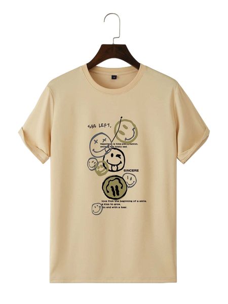 

men expression & slogan graphic tee h9rs#, White;black