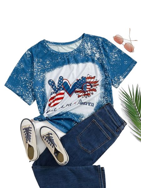 

plus americana gesture & letter graphic tee i9lm#, Black