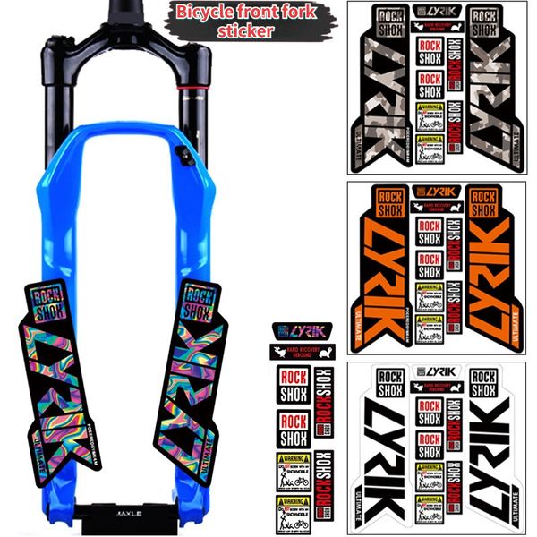 Adesivos de garfo dianteiro MTB Decalques de bicicleta de corrida Rockshox Racing Cycling DIY Proteção à prova d'água Kit de filme colorido Acessórios de bicicleta 220716