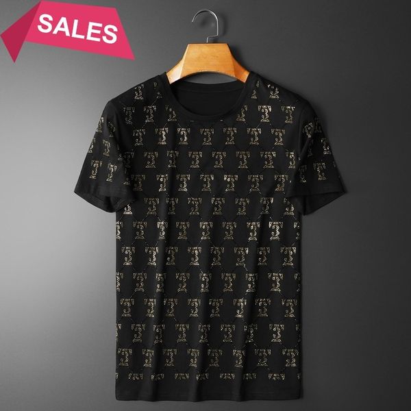 

fashion trendmenswear 2022 version mercerized shirt youth industry letter short sleeve casual men, White;black