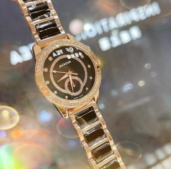 Top Brand Bee Women Diamonds Кольцевые часы 40 -мм кварцевое движение женское время часы часы из нержавеющей стали Hardex Glass orologio di Lusso.