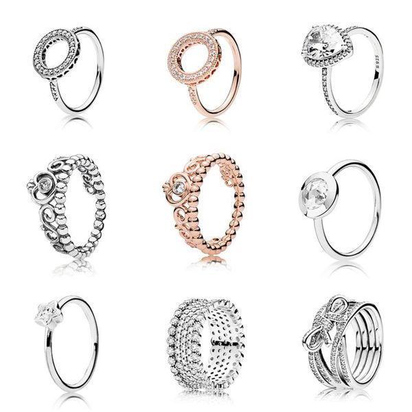 

new 100% 925 sterling silver ring 191039cz 181039cz 196251cz 190880cz 180880cz 191029cz 190977cz 196313cz 190995cz185m