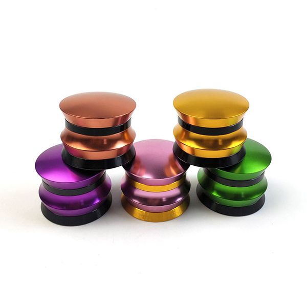 Accessori per fumatori 63mm Grinder per fumo in lega di alluminio con contenitore Yo-Yo Shape Grinders per tabacco Frantoio per erbe a 4 strati Strumenti per sigarette fatti a mano Regali ZL1148