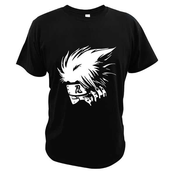 

kakashi white t shirt anime adventure manga novelty men s t shirts premium summer 100 cotton eu size 220616, White;black
