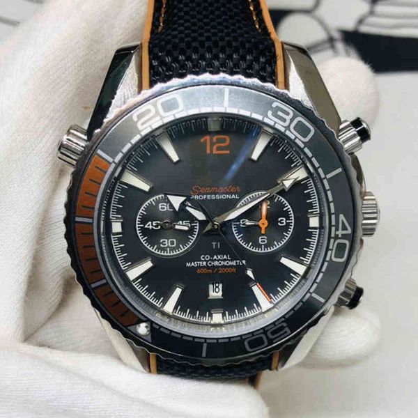 Cronógrafo Superclone Watch Watches Wrist Wrist Luxury Mody Designer automático mecânico cinco agulha laranja cinza totalmente automático HW033 Mens