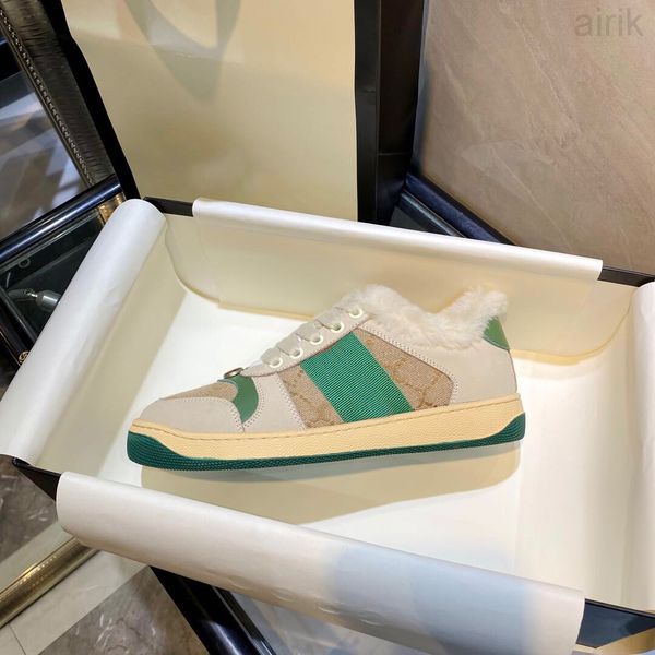 

classic high end fashion men's and women's casual shoes suede retro shoe with lace up genuine leather sneakers, Black