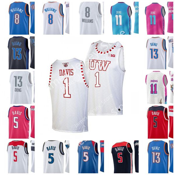 

printed johnny davis jersey ousmane dieng jalen williams jerseys ncaa 2022 draft pick basketball jersey men women youth leave us a message i, Black;red