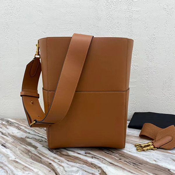 

tote shopping bag sea u sang le shoulder bucket bags calfskin woman's large capacity crossbody bags classic designer handbags suede lin