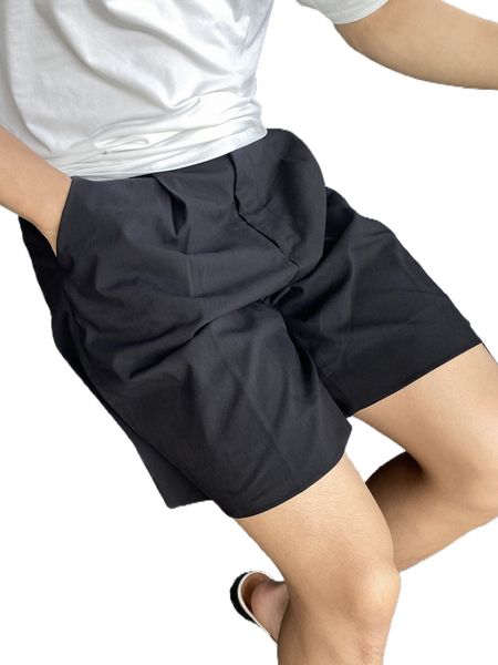 

dazy men solid slant pocket shorts f0sh#, White;black