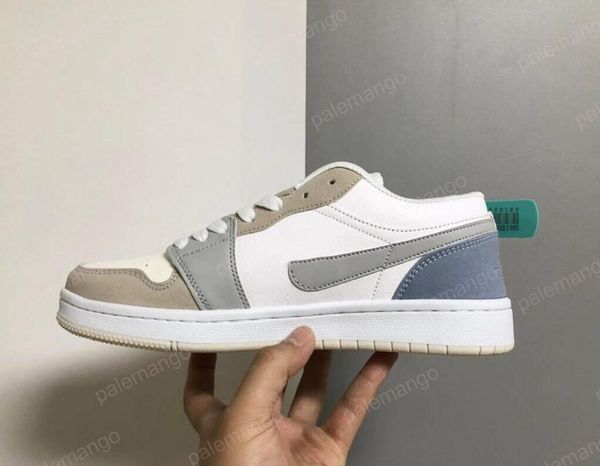 

men shoes 1 low paris light grey basketball cv3043-100 dress shoe, Black