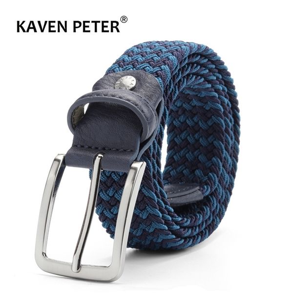

men elastic belt striped women stretch for knitted braided long extend 160 cm factory directly price 220427, Black;brown