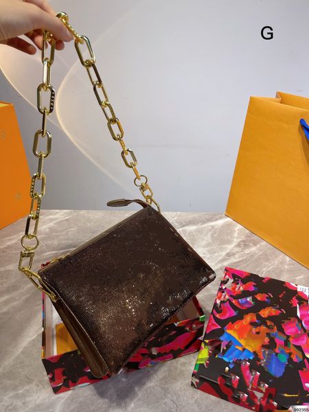 

2022designer designed new shoulder bag women's bright color embossed fluffy sheep leather two straps