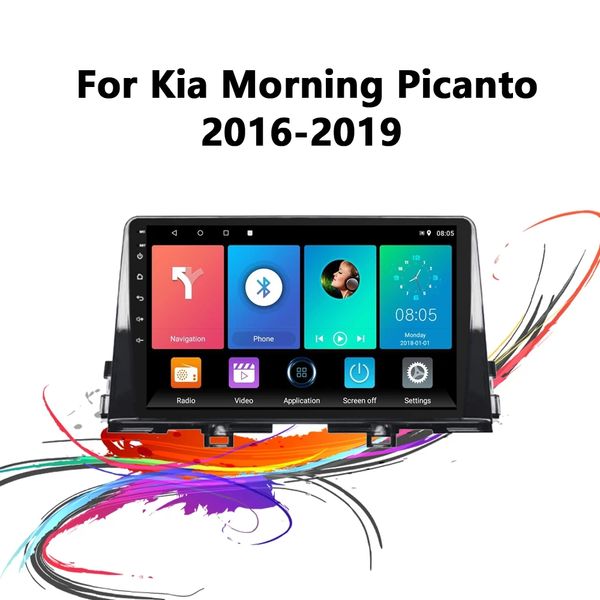 

android 10 car video dvd player for kia picanto 2016-2019 multimedia stereo navigation gps radio
